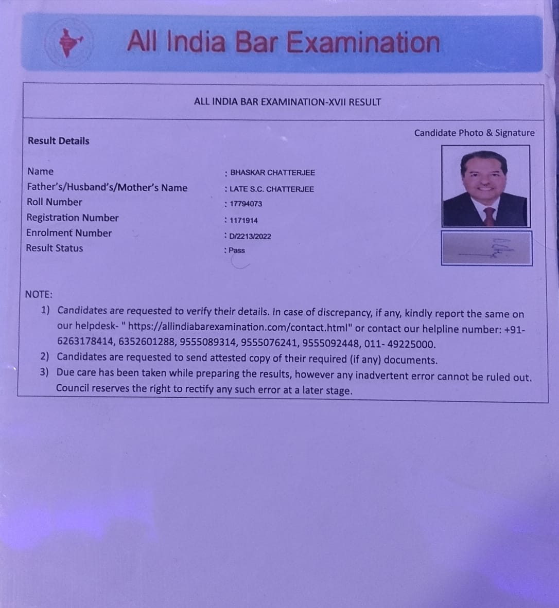 Law - All India Bar exam